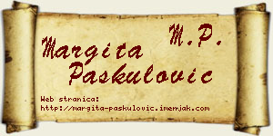Margita Paskulović vizit kartica